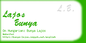 lajos bunya business card